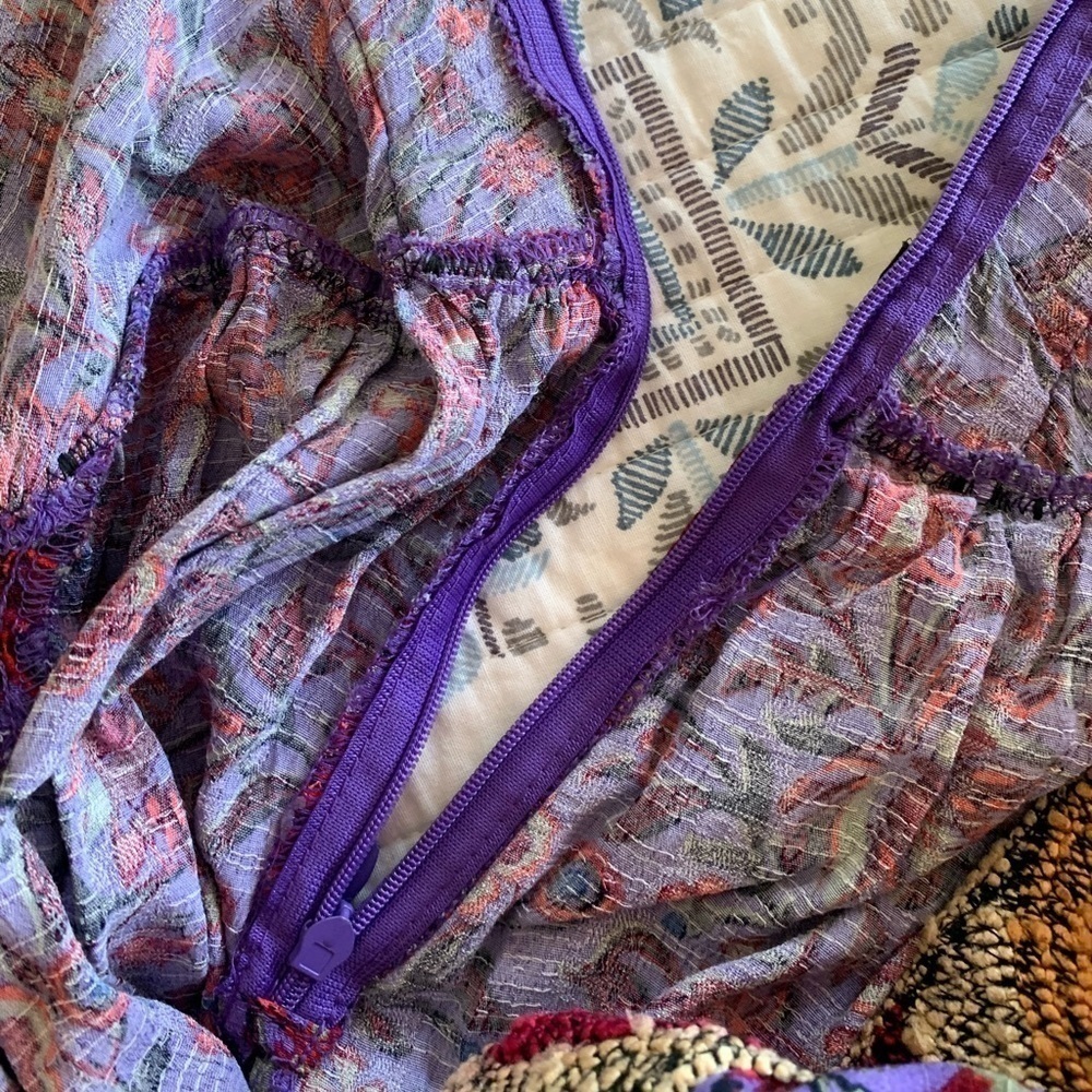 ZARA LILAC LONG PRINT DRESS - Picture 11 of 13